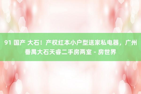 91 国产 大石！产权红本小户型送家私电器，广州番禺大石天睿二手房两室 - 房世界