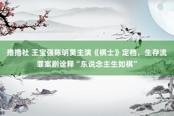 撸撸社 王宝强陈明昊主演《棋士》定档，生存流罪案剧诠释“东说念主生如棋”
