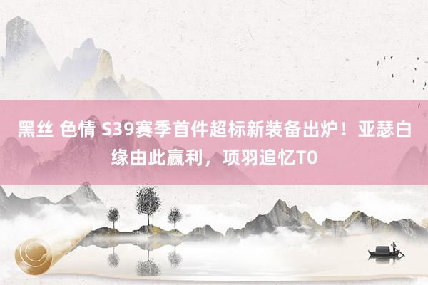 黑丝 色情 S39赛季首件超标新装备出炉！亚瑟白缘由此赢利，项羽追忆T0