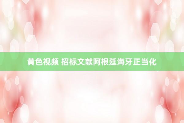 黄色视频 招标文献阿根廷海牙正当化