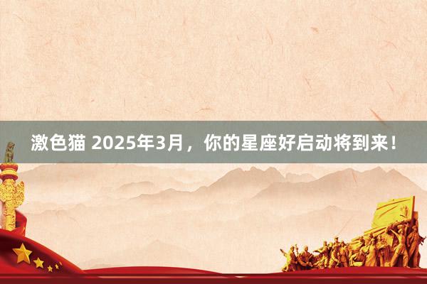 激色猫 2025年3月，你的星座好启动将到来！
