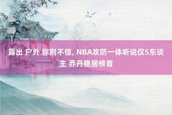 露出 户外 你别不信, NBA攻防一体听说仅5东谈主 乔丹稳居榜首